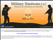 Tablet Screenshot of militaryhardware.us